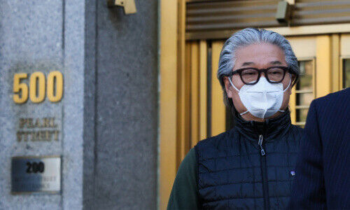 Archegos Founder Bill Hwang Outside the US Courthouse in NY (Image: Keystone)