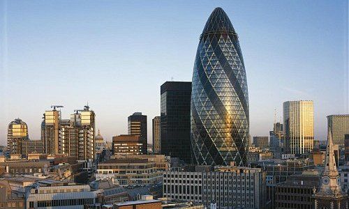 The Gherkin: Swiss-Re-HQ in London (Picture: Foster & Partners)